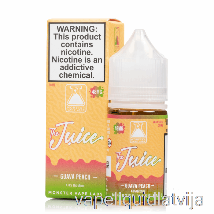 Gvajaves Persiks - Sulas Sāļi - 30ml 48mg Vape šķidrums